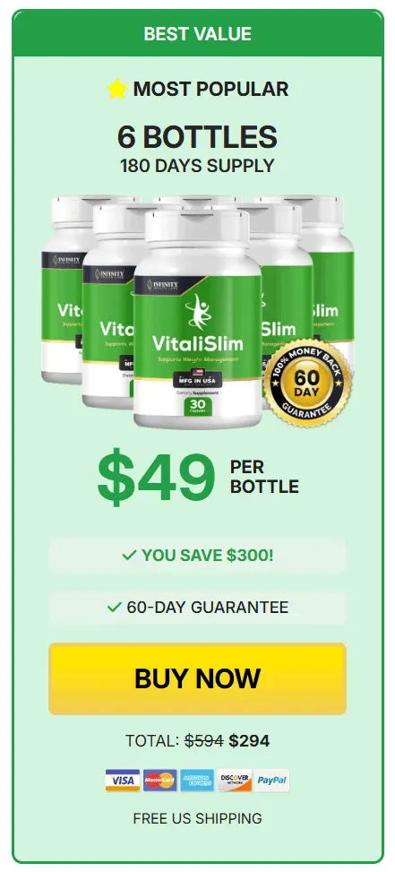 vitalislim 6 bottles price